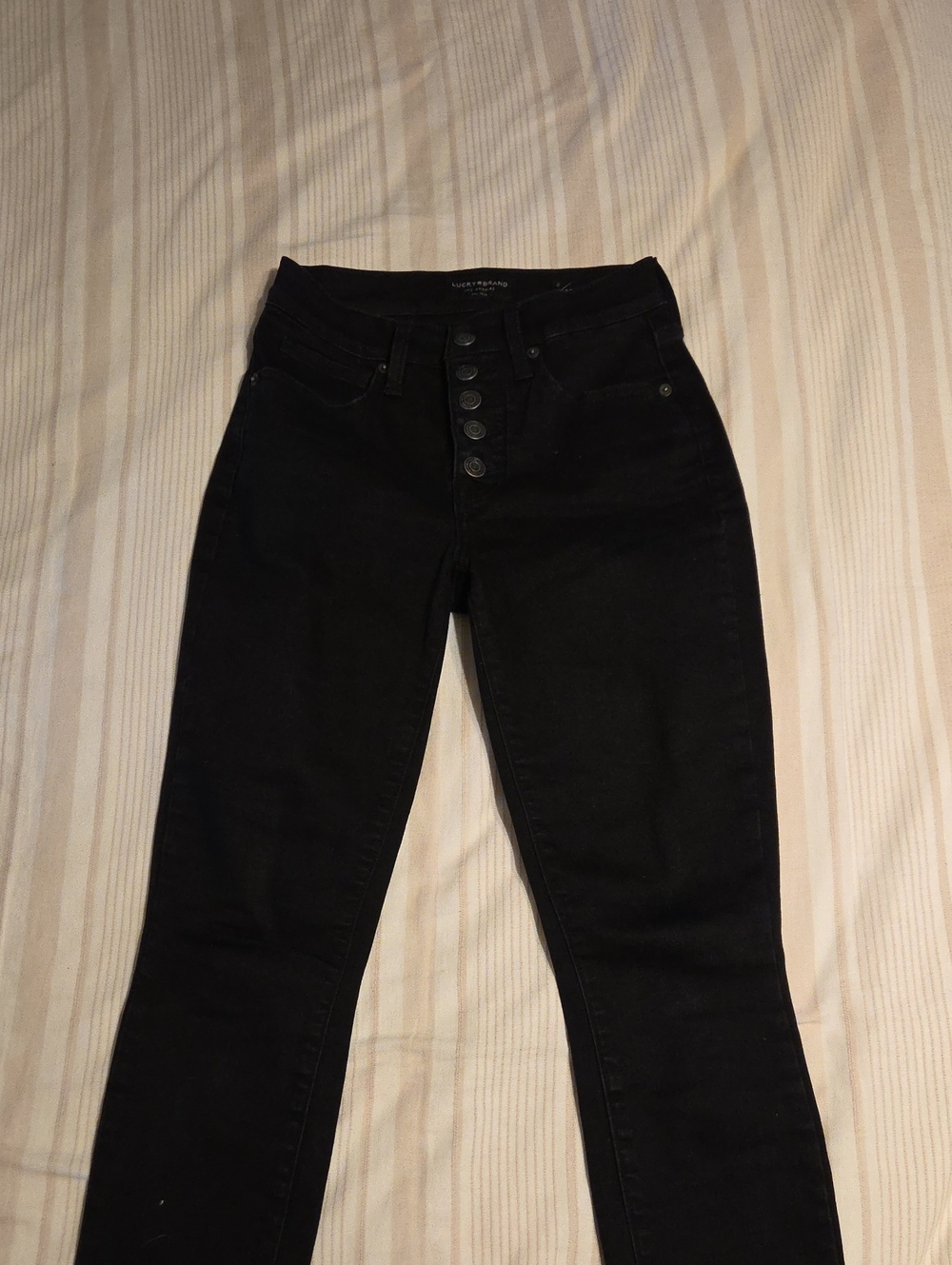 Lucky Brand High-Rise Black Button-Fly Jeans